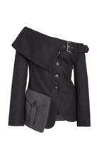 Moda Operandi Monse Herringbone Off The Shoulder Blazer Top