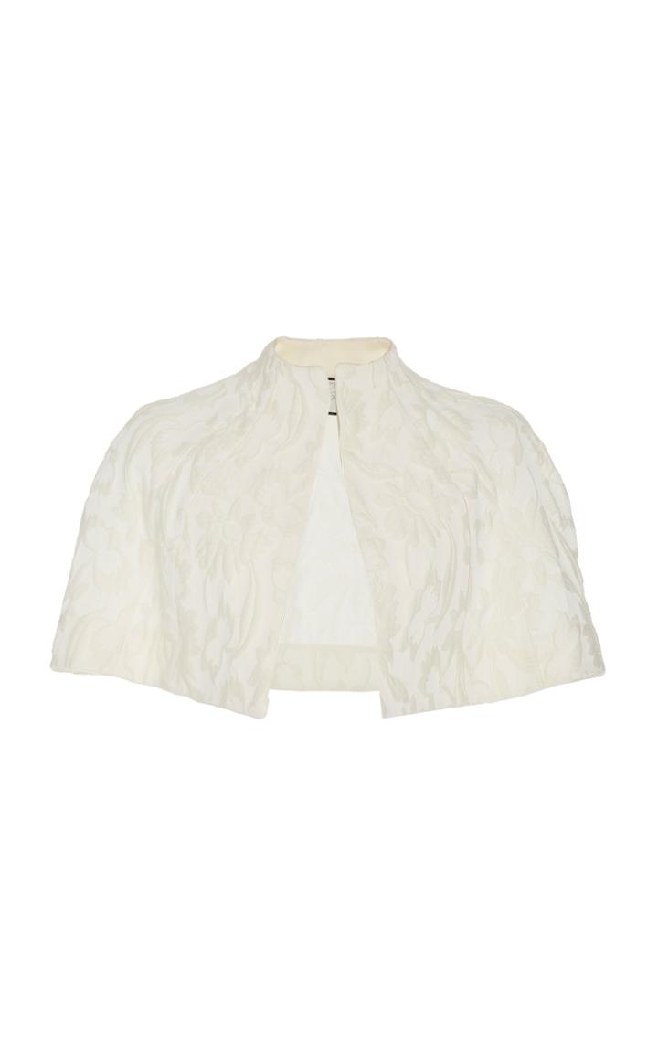 Alexis Fiah Floral Jacquard Cropped Cape