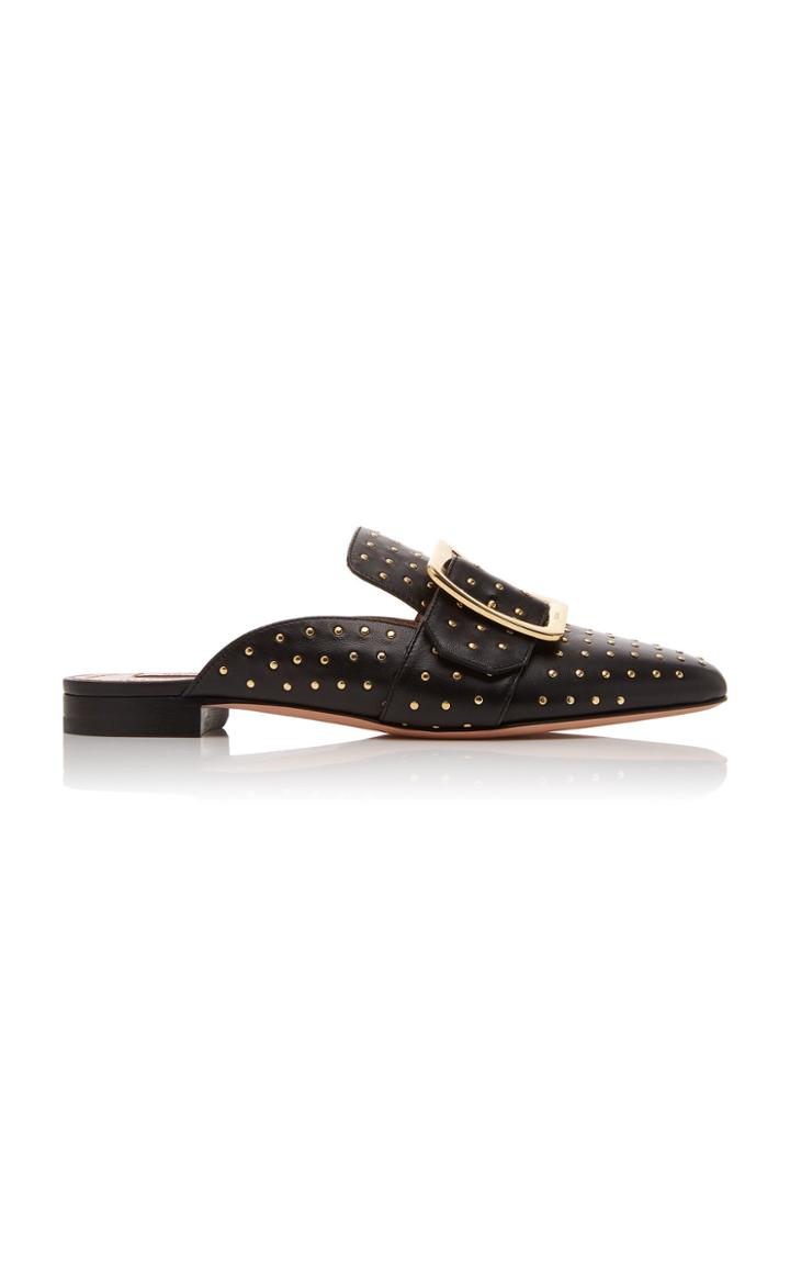 Bally Janesse Stud-embellished Leather Mules