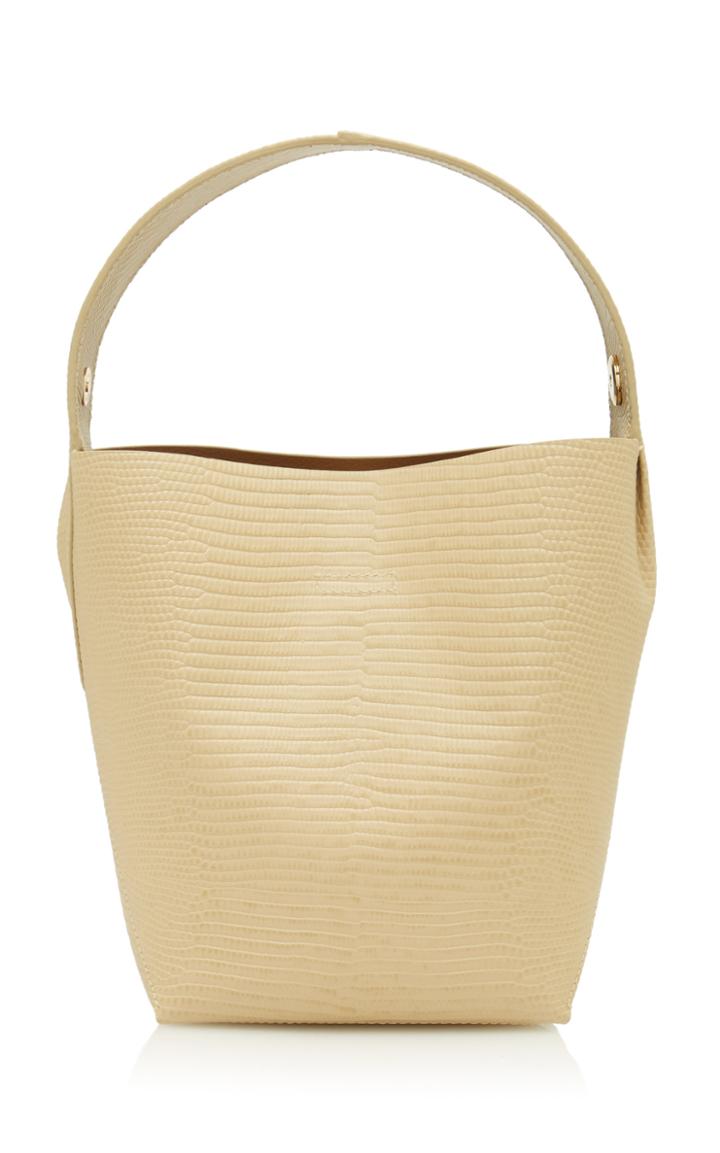 Imago-a Lizard-effect Leather Bucket Bag