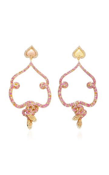 Sylvie Corbelin One-of-a-kind Pink Snake Earrings