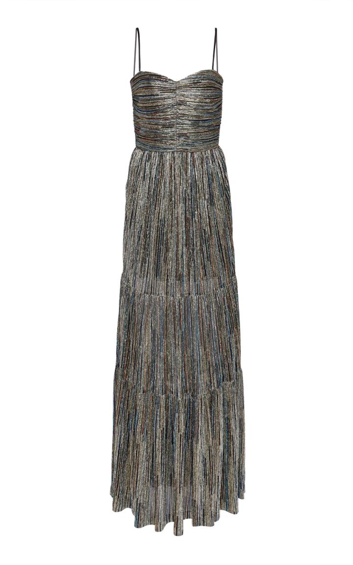 Rebecca Vallance Bellagio Metallic Maxi Dress