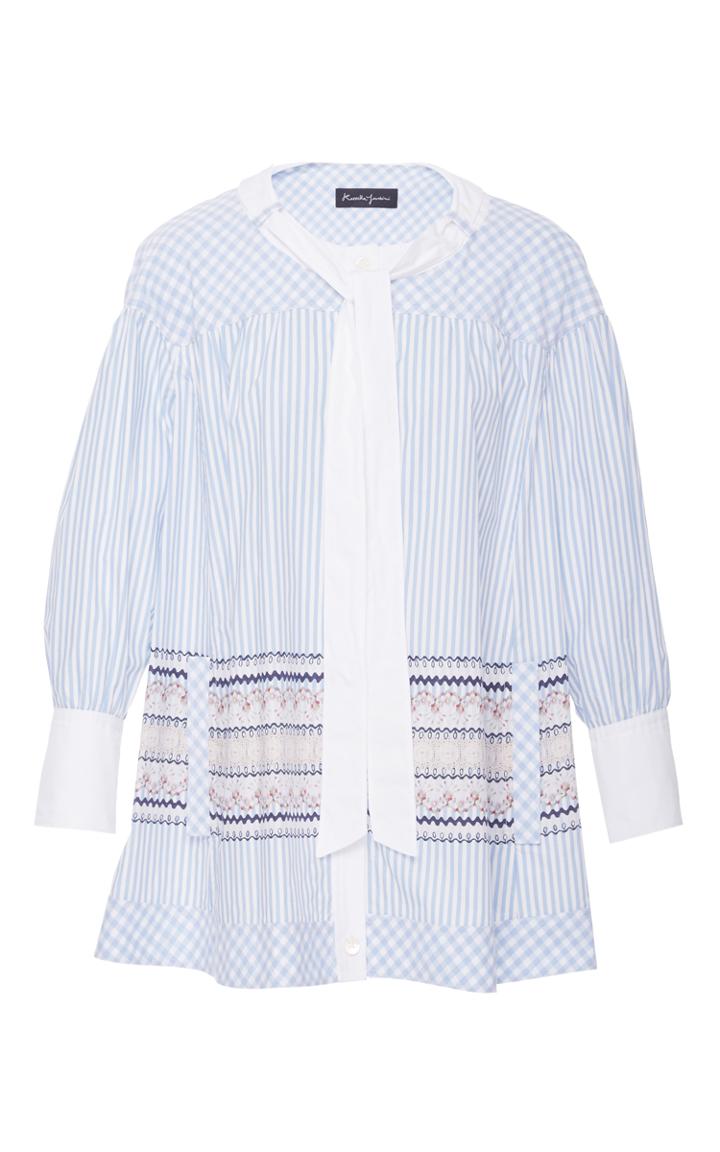 Rossella Jardini Check And Striped Painter Shirt