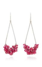 Susan Foster 18k White Gold Ruby And Diamond Earrings
