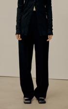 Moda Operandi Low Classic Pleated Wool-blend Straight Leg Trousers