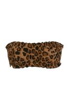Karla Colletto Lanai Reversible Leopard-print Bandeau Bikini Top