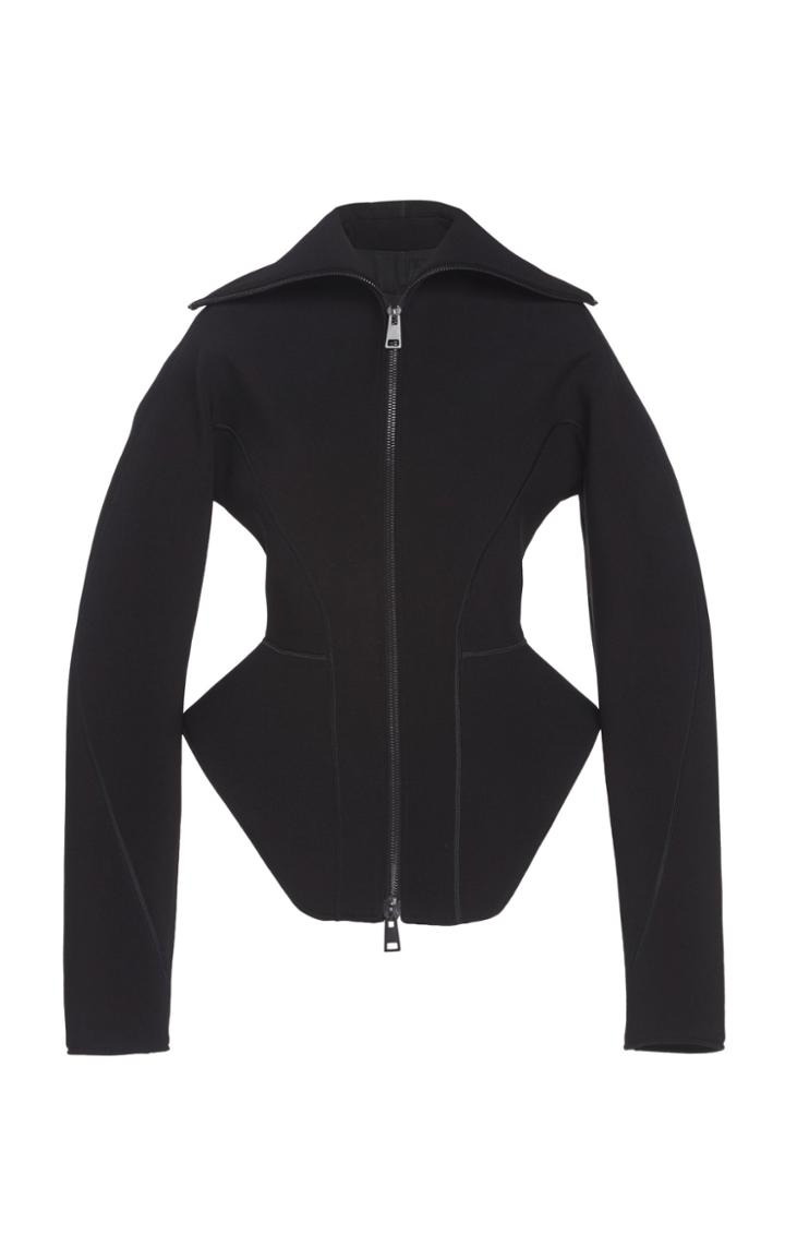 Mugler Sculptured Hourglass Crepe Jacket