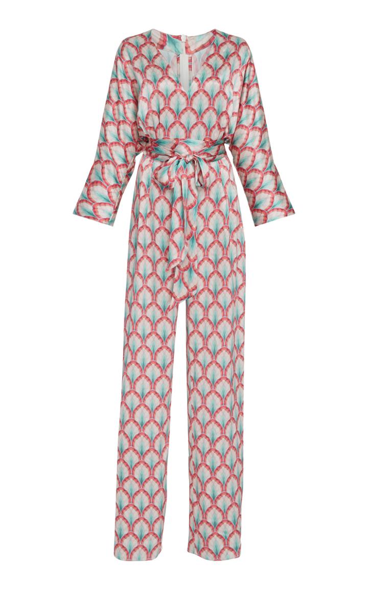 Seren London Kimi Silk Wide-leg Jumpsuit