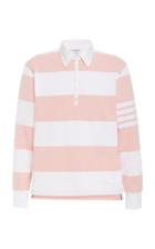 Thom Browne Striped Cotton Rugby Shirt Size: 2