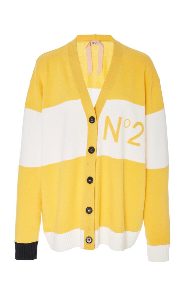 N 21 N&deg;21 Claudia Wool Logo Cardigan