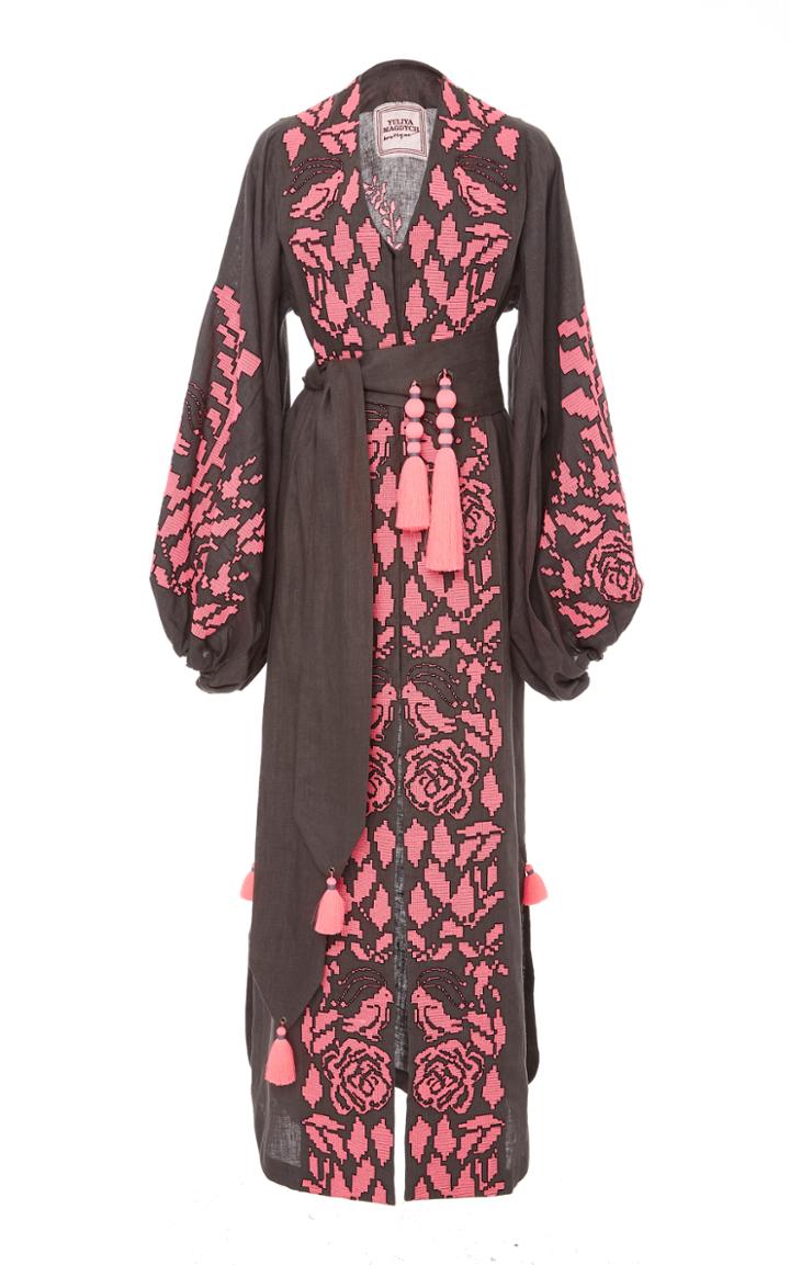 Yuliya Magdych Paradise Birds Linen Caftan