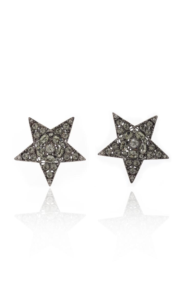 Moda Operandi Oscar De La Renta Pave Star Stud Earrings