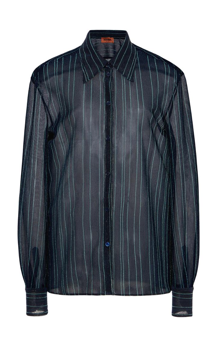 Moda Operandi Missoni Striped Collared Shirt Size: 42