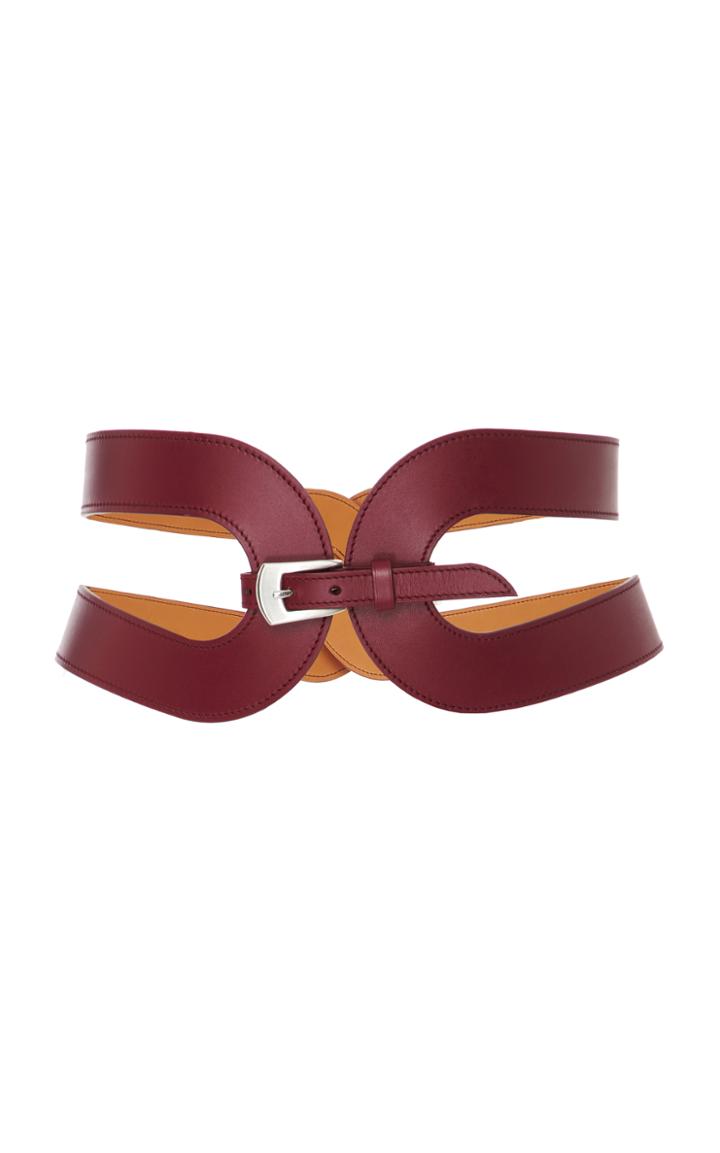 Maison Vaincourt M'o Exclusive Cage Leather Waist Belt Size: 75 Cm