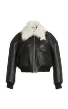 Moda Operandi Khaite Larissa Fur-trimmed Leather Jacket