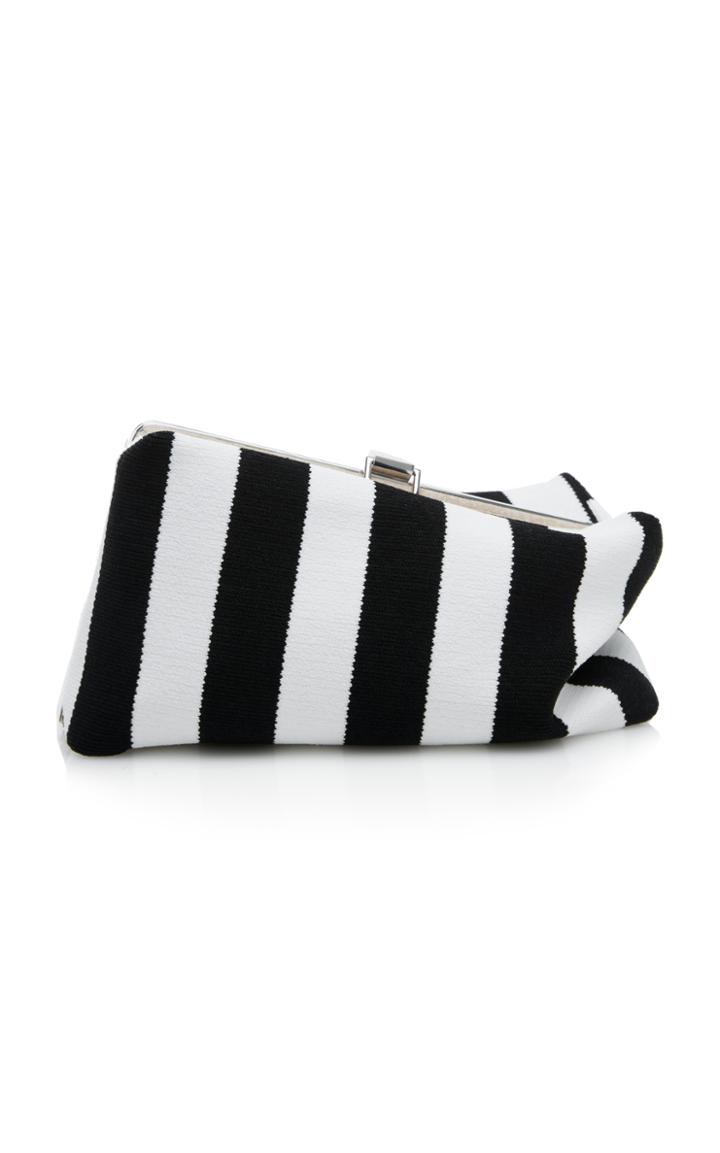 Proenza Schouler Striped Asymetrical Frame Clutch