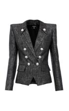 Balmain Metallic Wool-blend Tweed Blazer