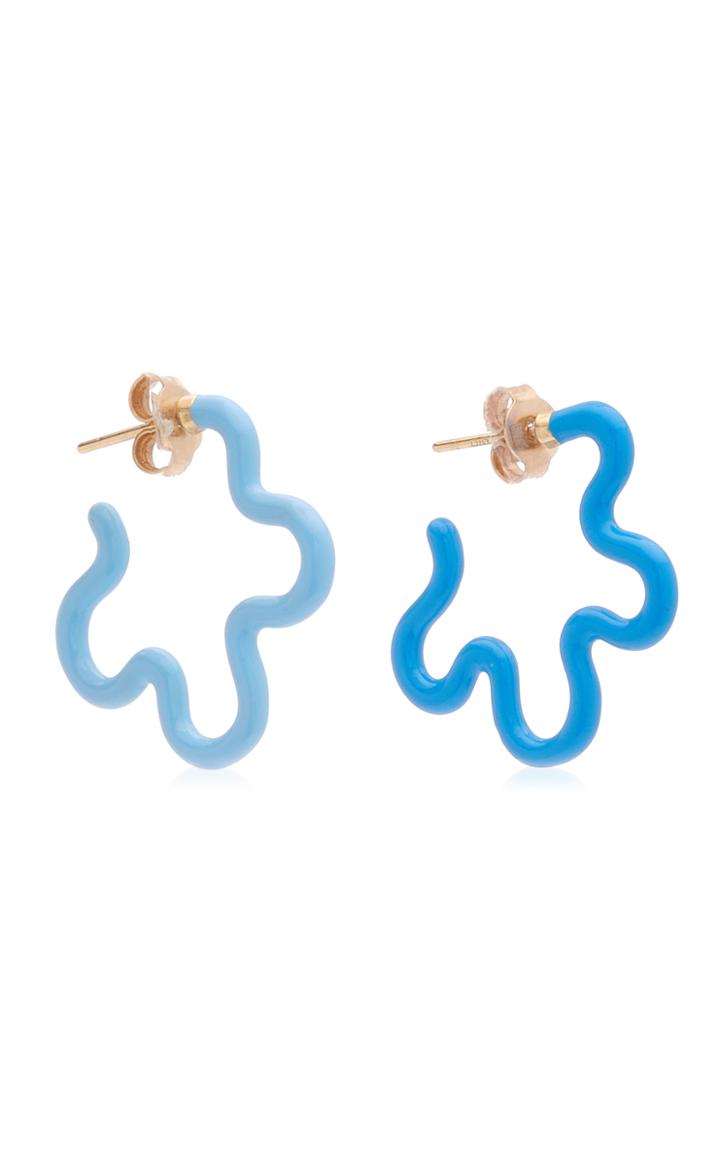 Moda Operandi Bea Bongiasca Two Tone Asymmetrical Flower Earrings
