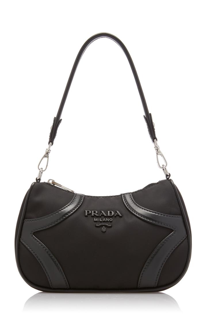 Moda Operandi Prada Leather And Nylon Shoulder Bag