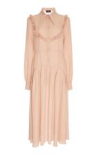 Rochas Cady Georgette Chemisier Dress