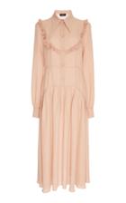 Rochas Cady Georgette Chemisier Dress