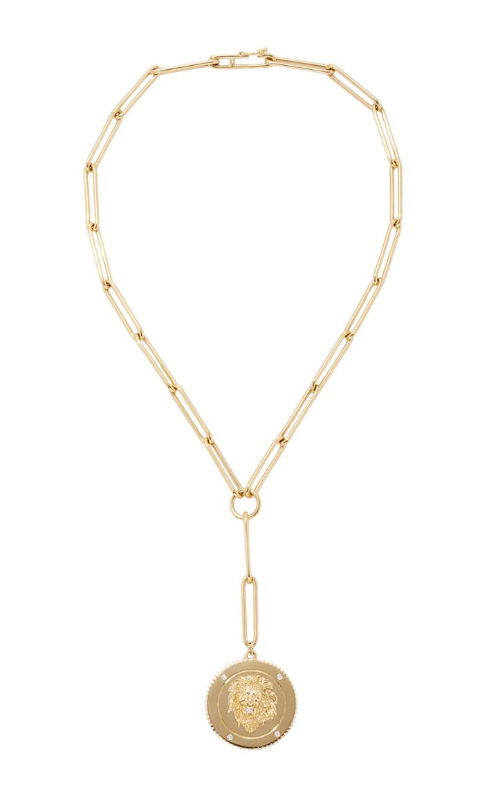 Foundrae Strength Large Medallion On Extended Clip Choker Chain