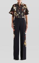 Moda Operandi Etro Floral-print Silk Straight-leg Trousers