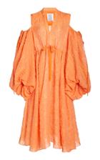 Moda Operandi Rosie Assoulin Cold-shoulder Cotton-blend Midi Dress