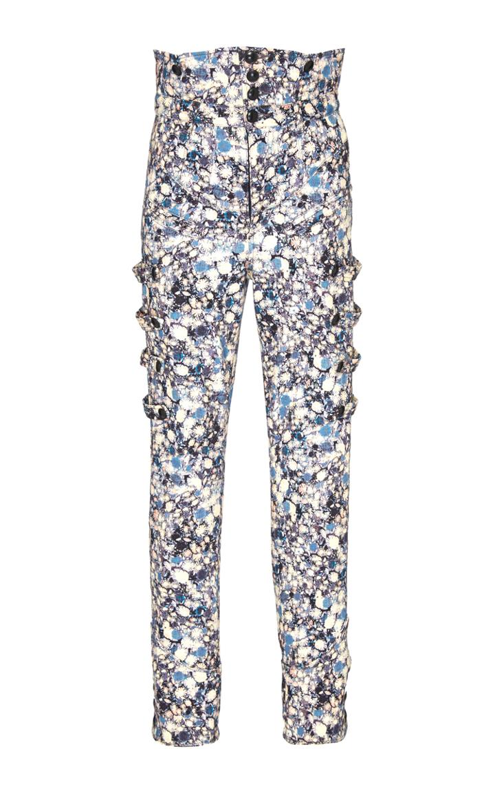 Isabel Marant Green Printed Naos Jean