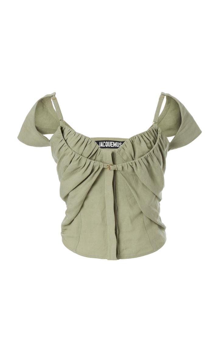 Moda Operandi Jacquemus Tovallo Layered Linen-blend Top