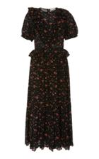Ulla Johnson Bettine Floral Embroidered Broderie Anglaise Midi Dress