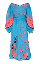 Yuliya Magdych Off The Shoulder Watermelon Dress