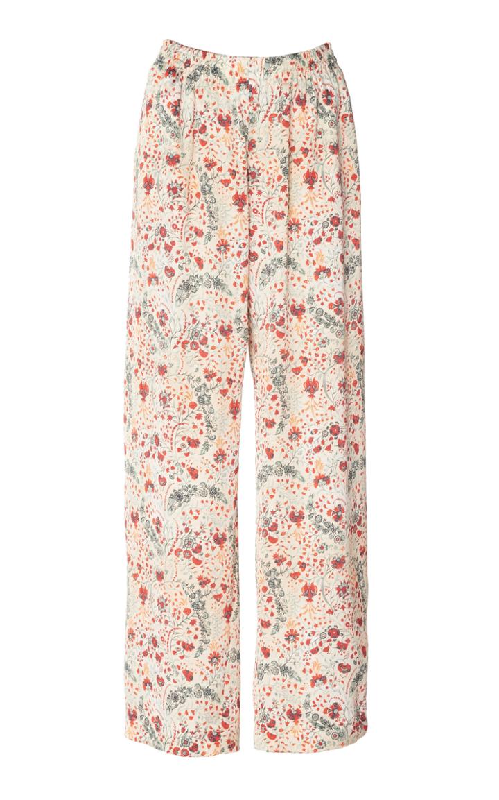 Paco Rabanne Printed Wide-leg Satin Pants