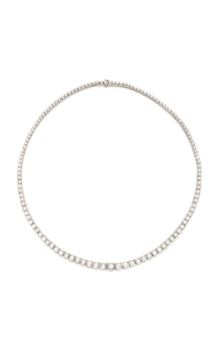 Moda Operandi Oscar Heyman Platinum Scalloped Diamond Riviera Necklace
