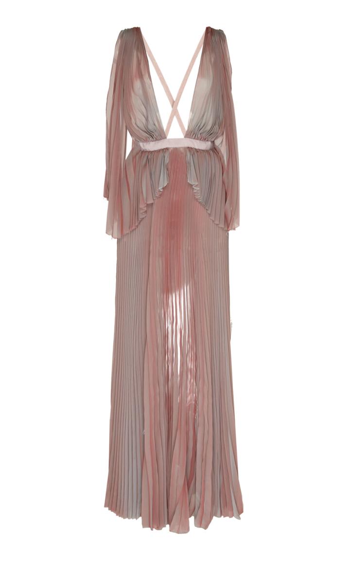 Moda Operandi Tre By Natalie Ratabesi The Neolite Draped Pliss Gown Size: 2