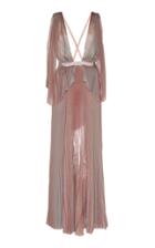 Moda Operandi Tre By Natalie Ratabesi The Neolite Draped Pliss Gown Size: 2