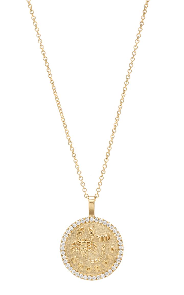 Moda Operandi Anita Ko 18k Gold Scorpio Zodiac Pendant Size: Yellow Gold