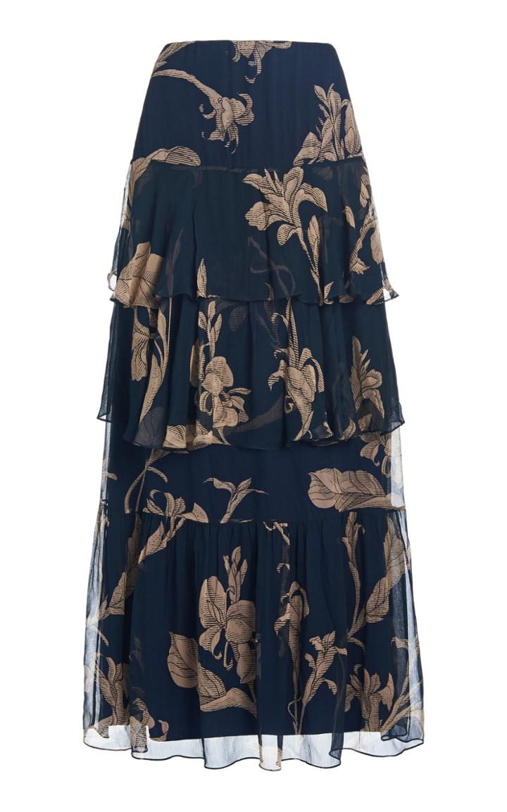 Moda Operandi Johanna Ortiz Printmaker Tiered Maxi Skirt