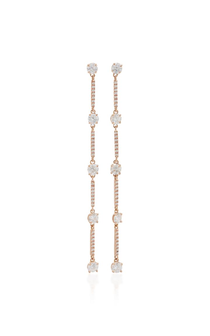 Anita Ko Pave Bar Link Drop Earrings