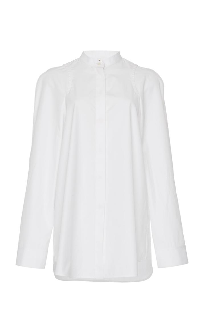 Jil Sander Federica Collarless Button Up Shirt