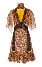 Prabal Gurung Sohawa V-neck Flutter Sleeve Mini Dress