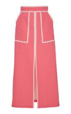 Moda Operandi Martin Grant Color-block High-rise Slit Linen Skirt Size: 36