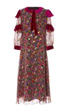 Anna Sui Apple And Cherries Chiffon Dress
