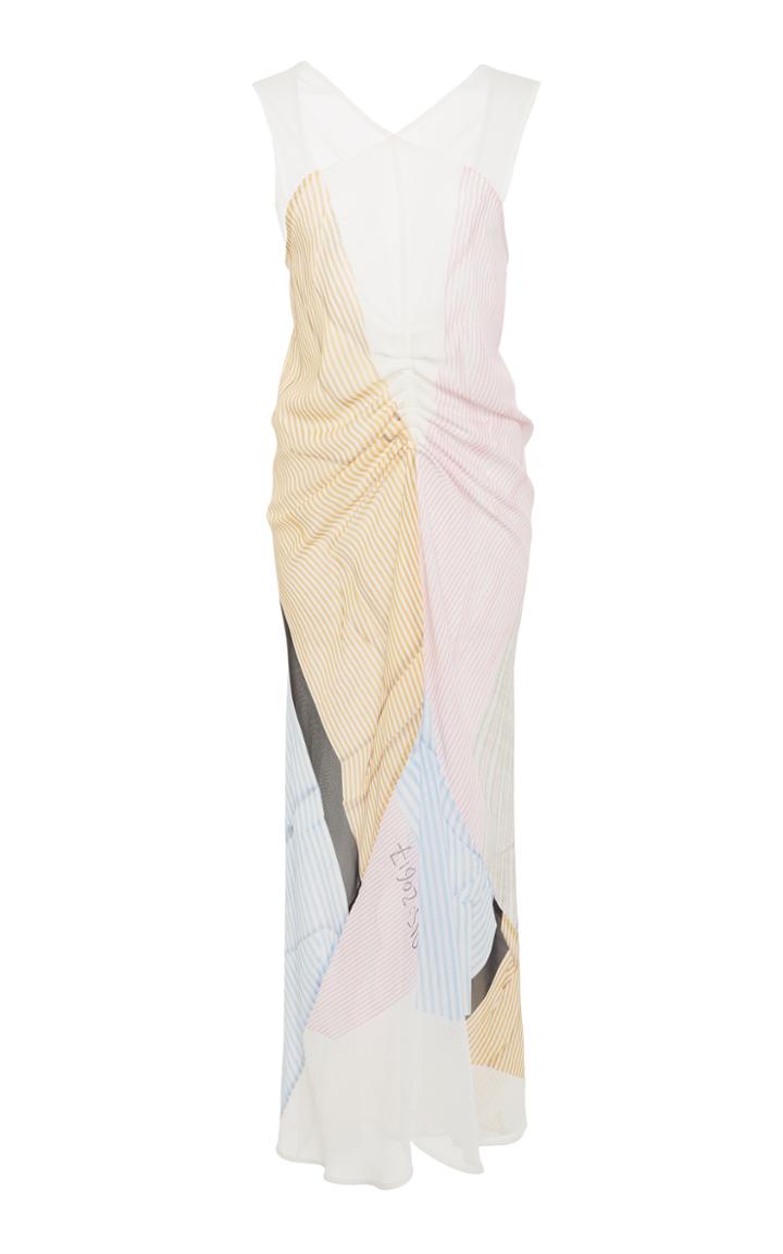 Victoria Beckham Crease Striped Midi Dress