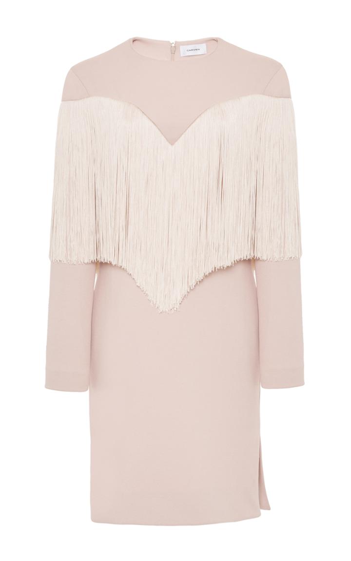 Carven Chevron Fringe Shift Dress