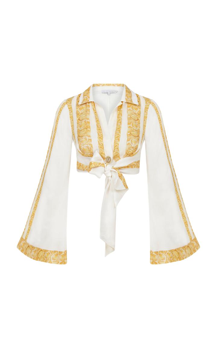 Moda Operandi Raisa Vanessa Long Sleeved Wrap Shirt