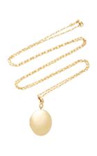 Monica Rich Kosann M'onogrammable 18k Yellow Gold 30 Oval Locket Necklace