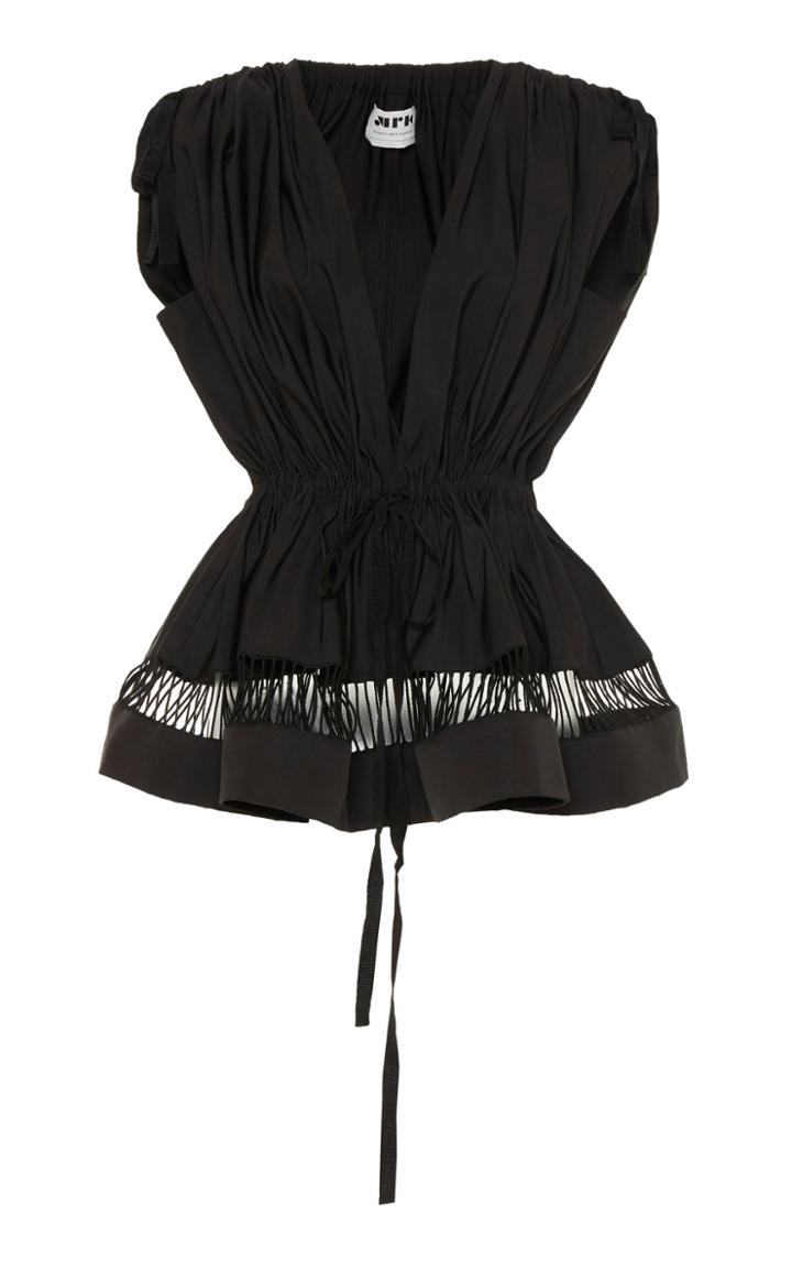Moda Operandi Maison Rabih Kayrouz Gathered Peplum Faille Top Size: 36