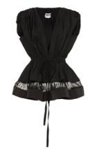 Moda Operandi Maison Rabih Kayrouz Gathered Peplum Faille Top Size: 36