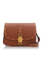 Valentino V-locker Small Studded Leather Saddle Bag